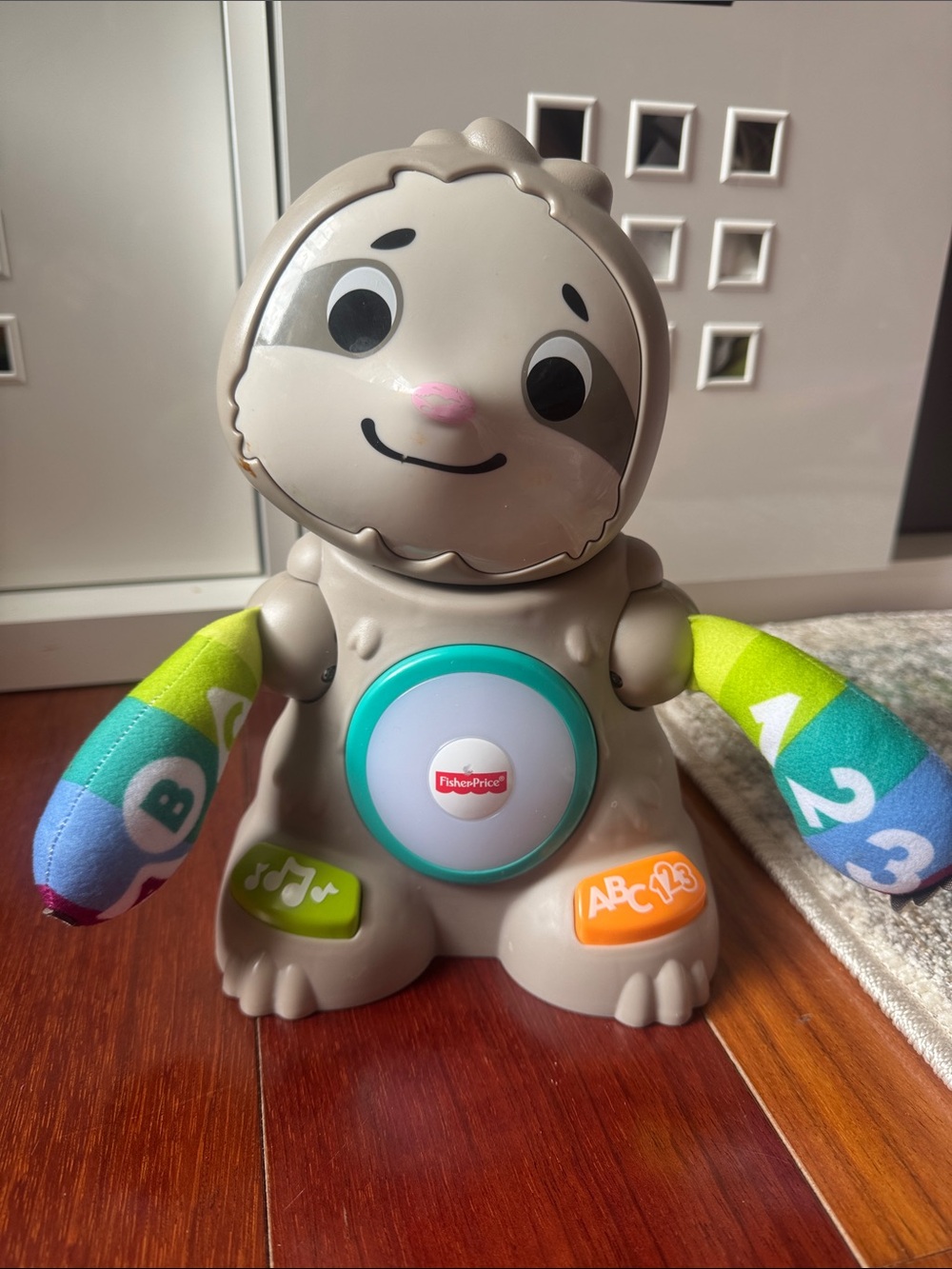 Fisher-Price Gray Sloth Learning Toy with Multicolor Arms